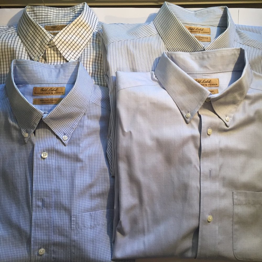 Roundtree & York/Gold Label LS 17x34 Dress shirts